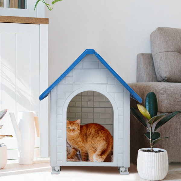 Tucker Murphy Pet™ Jandreau White/Blue Plastic Insulated Igloo Style